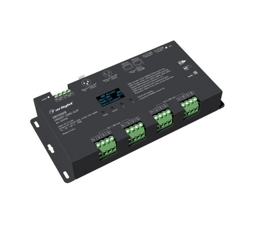 Декодер SMART-DMX-SUF (12-24V, 12x5A, XLR3, RJ45) (arlight, IP20 Металл, 5 лет)  033768  Arlight