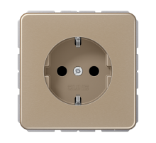 Штепсельная розетка SCHUKO 16A 250V~ с защитой от детей; золотая бронза  CD1520KIGB  Jung