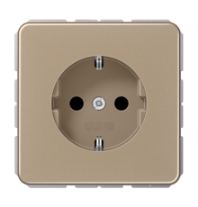 Штепсельная розетка SCHUKO 16A 250V~ с защитой от детей; золотая бронза  CD1520KIGB  Jung
