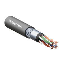 Кабель витая пара TERACOM PRO Cat.5E SF/UTP для промышленного Ethernet проводник 4 пары 19x0,1мм 26AWG оболочка полиуретан -40°C - +80°C цвет черный (