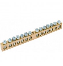 Шина "N" нулевая 6х9мм 14/1 (14 групп/крепеж по центру) (10 шт/уп)  PR08.28867  Промрукав