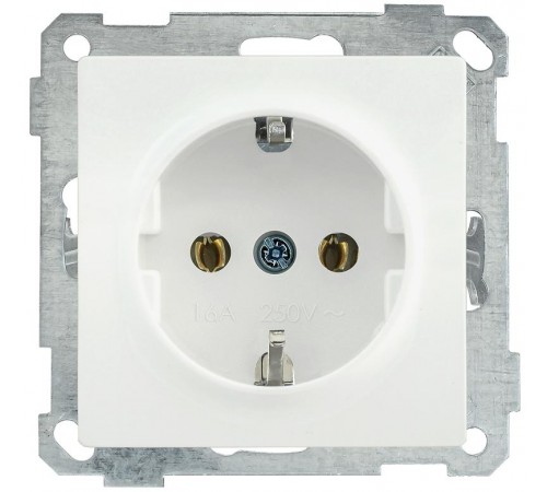 BOLERO белый Розетка с/з 16А РС11-1-0-Б  ERB11-K01-16-1  IEK