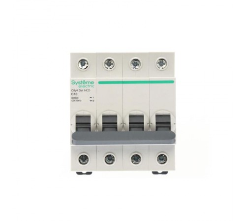 Выключатель автоматический четырёхполюсный 10A C 6kA City9  C9F36410 Systeme Electric
