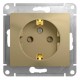Glossa Титан Розетка с заземлением со шторками  GSL000445  SE