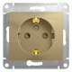 Glossa Титан Розетка с заземлением со шторками  GSL000445  SE