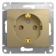 Glossa Титан Розетка с заземлением со шторками  GSL000445  SE