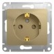 Glossa Титан Розетка с заземлением со шторками  GSL000445  SE