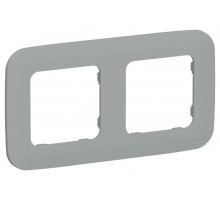 FLITE Artistic Рамка 2-ая РУ-2-А-ФлС серый  FI-M22-31-20-K03  IEK