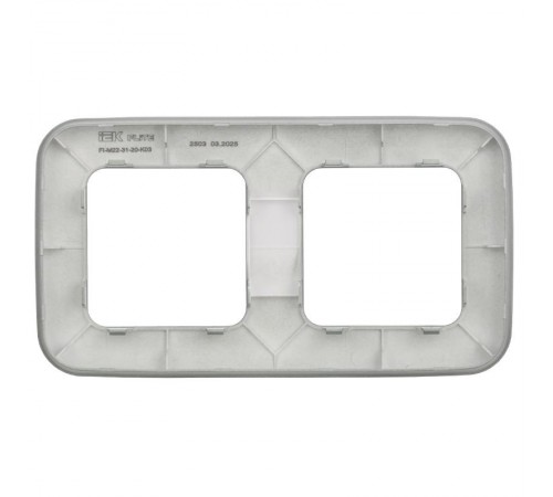 FLITE Artistic Рамка 2-ая РУ-2-А-ФлС серый  FI-M22-31-20-K03  IEK