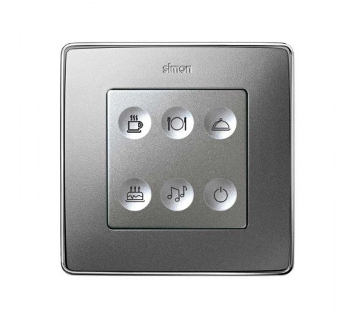 Сенсорный 6-кл выключатель с тематической маркировкой Т2, алюминий  8000664-093  Simon