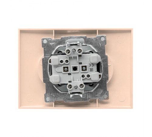 Валенсия розетка 2-местная б/з 10А кремовая с защ. штор. EKF PROxima   EWR10-102-20   EKF