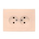 Валенсия розетка 2-местная б/з 10А кремовая с защ. штор. EKF PROxima   EWR10-102-20   EKF