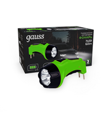 Фонарь ручной GFL105 7LED 60lm lead acid 700mAh LED 1/12/72  GF105  Gauss