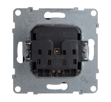 SUNO Силовая розетка 2К 16А 250В. Винтовые зажимы. Цвет "Антрацит"  721433  Legrand