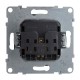 SUNO Силовая розетка 2К 16А 250В. Винтовые зажимы. Цвет "Антрацит"  721433  Legrand