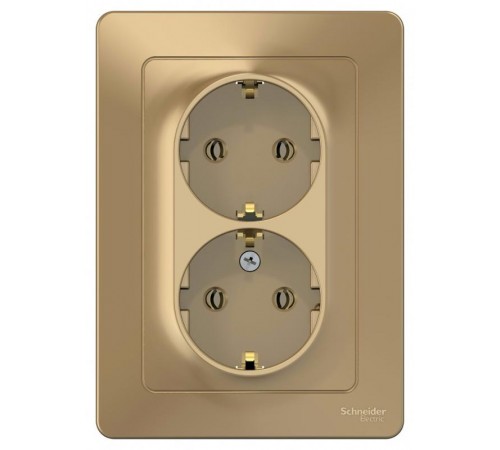 Blanca Титан С/У Розетка 2-ая с заземлением без шторок, 16А, 250В  BLNRS001024  SE