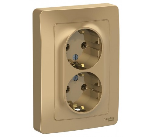 Blanca Титан С/У Розетка 2-ая с заземлением без шторок, 16А, 250В  BLNRS001024  SE