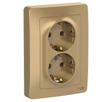 Blanca Титан С/У Розетка 2-ая с заземлением без шторок, 16А, 250В  BLNRS001024  SE