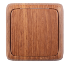 Выключатель открытой установки, одноклавишный, с монтажной пластиной, цвет дуб  ВА10-115-05  HEGEL