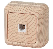 2-302-11 Intro Розетка телефонная RJ11, IP20, ОУ, Quadro, сосна  Б0027663  Intro