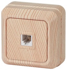 2-302-11 Intro Розетка телефонная RJ11, IP20, ОУ, Quadro, сосна  Б0027663  Intro