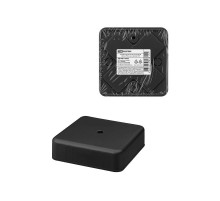 Коробка распаячная КР 75х75х20 ОП черная, IP40, инд. штрихкод TDM  SQ1401-0953  TDM