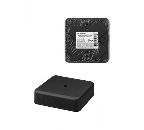 Коробка распаячная КР 75х75х20 ОП черная, IP40, инд. штрихкод TDM  SQ1401-0953  TDM