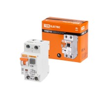 Выключатель автоматический дифференциального тока АВДТ 63 2Р(1Р+N) C6 30мА 6кА тип А  SQ0202-0100  TDM