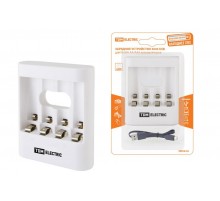 Устройство зарядное 3044 (300 mA 4 слота АА/ААА 2 кан.USB)  SQ1702-0104  TDM