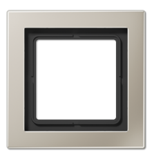 Рамка для вертикальной и горизонтальной установки, 1 пост; металл; нержавеющая сталь; LS Design  ESD2981  Jung