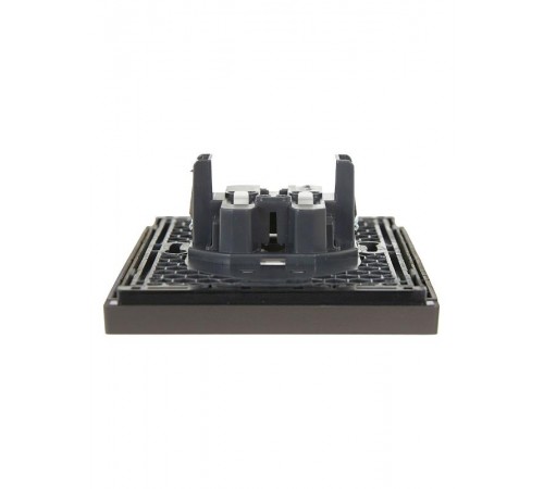 FORTE&PIANO Розетка 2-я без заземления, без шторок безвинтовое крепление 10А FP326 серый  FP-R20-10-1-K03  IEK