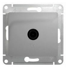 Glossa Алюминий TV Розетка проходная 4DB  GSL000392  SE