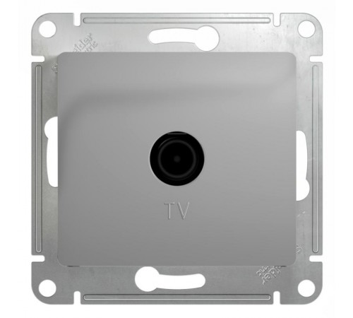 Glossa Алюминий TV Розетка проходная 4DB  GSL000392  SE