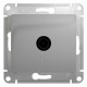 Glossa Алюминий TV Розетка проходная 4DB  GSL000392  SE