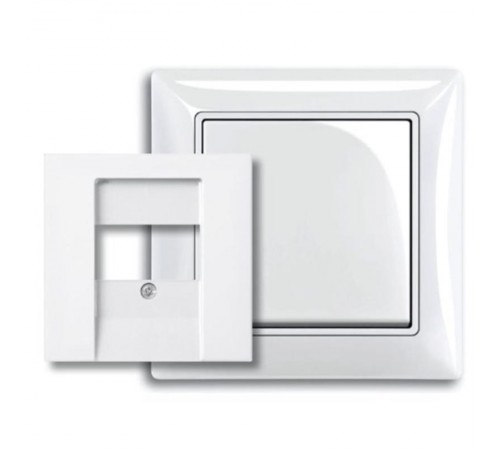 ABB Basic 55 Альп. белый Накладка аудиорозетки и ТЛФ/комп ТАЕ розеток  1724-0-4275   2CKA001724A4275  ABB