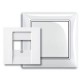 ABB Basic 55 Альп. белый Накладка аудиорозетки и ТЛФ/комп ТАЕ розеток  1724-0-4275   2CKA001724A4275  ABB