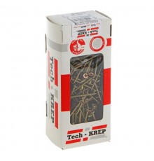 Саморезы универсальные 50х3,5 мм (200 шт) желтые - коробка с окном ( 0,41 кг)  102238  Tech-KREP