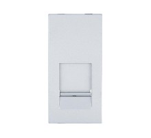 45-Накладка для розетки телефонной, компьютерной RJ,  45х22,5мм (сереб.металлик) LK45 (60 шт) 1 кор.=600 шт.