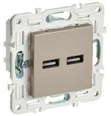 SKANDY Розетка USB A+A 3,1А SK-R15Sh шампань  SK-U21-D31-K37  IEK