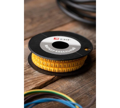 Маркер-кабельный 6,0кв.мм "2"(500шт.) (ЕС-3) EKF PROxima  plc-KM-6-2  EKF
