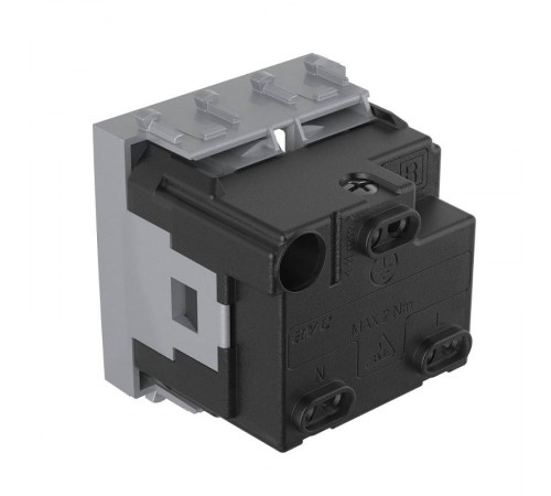 Розетка модульная, 2P+E, с з/ш, "Avanti", "Закаленная сталь", 2 модуля  4404002  DKC