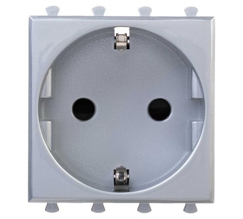 Розетка модульная, 2P+E, с з/ш, "Avanti", "Закаленная сталь", 2 модуля  4404002  DKC