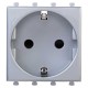 Розетка модульная, 2P+E, с з/ш, "Avanti", "Закаленная сталь", 2 модуля  4404002  DKC