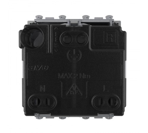 Розетка модульная, 2P+E, с з/ш, "Avanti", "Закаленная сталь", 2 модуля  4404002  DKC