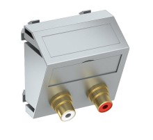 Мультимедийная рамка Audio-Cinch Modul45 (серебристый) (MTS-2R F AL1)  6105084  OBO Bettermann