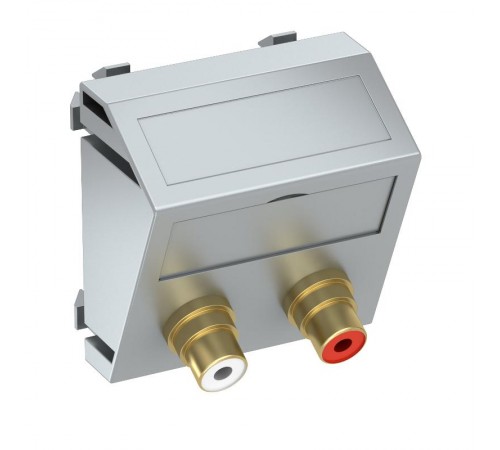 Мультимедийная рамка Audio-Cinch Modul45 (серебристый) (MTS-2R F AL1)  6105084  OBO Bettermann