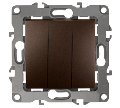 Выключатель тройной 12-1107-13 10АХ-250В,  бронза  Б0019300  ЭРА