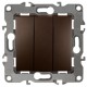 Выключатель тройной 12-1107-13 10АХ-250В,  бронза  Б0019300  ЭРА