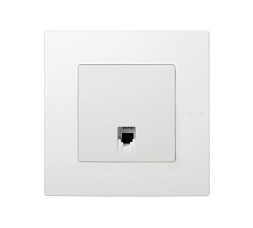 Simon 27 Накладка на розетку телефонную (механизм S27), IP44, IK07, Scudo, белый  2705062-030  Simon