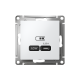 AtlasDesign Белый USB Розетка тип-C 65W высокоскоростной заряд QC PD  ATN000127  SE
